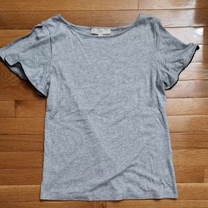 LOFT Gray Short Sleeve Tee
